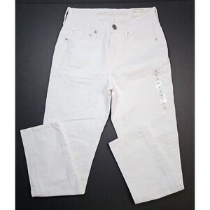 American Eagle Women's 90s Straight High-Rise White Jeans Size 00 NWT